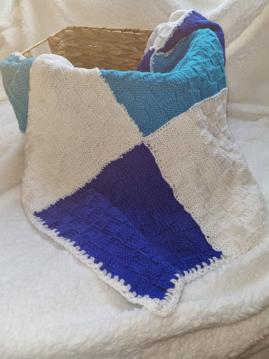 Blue and White patch work blanket