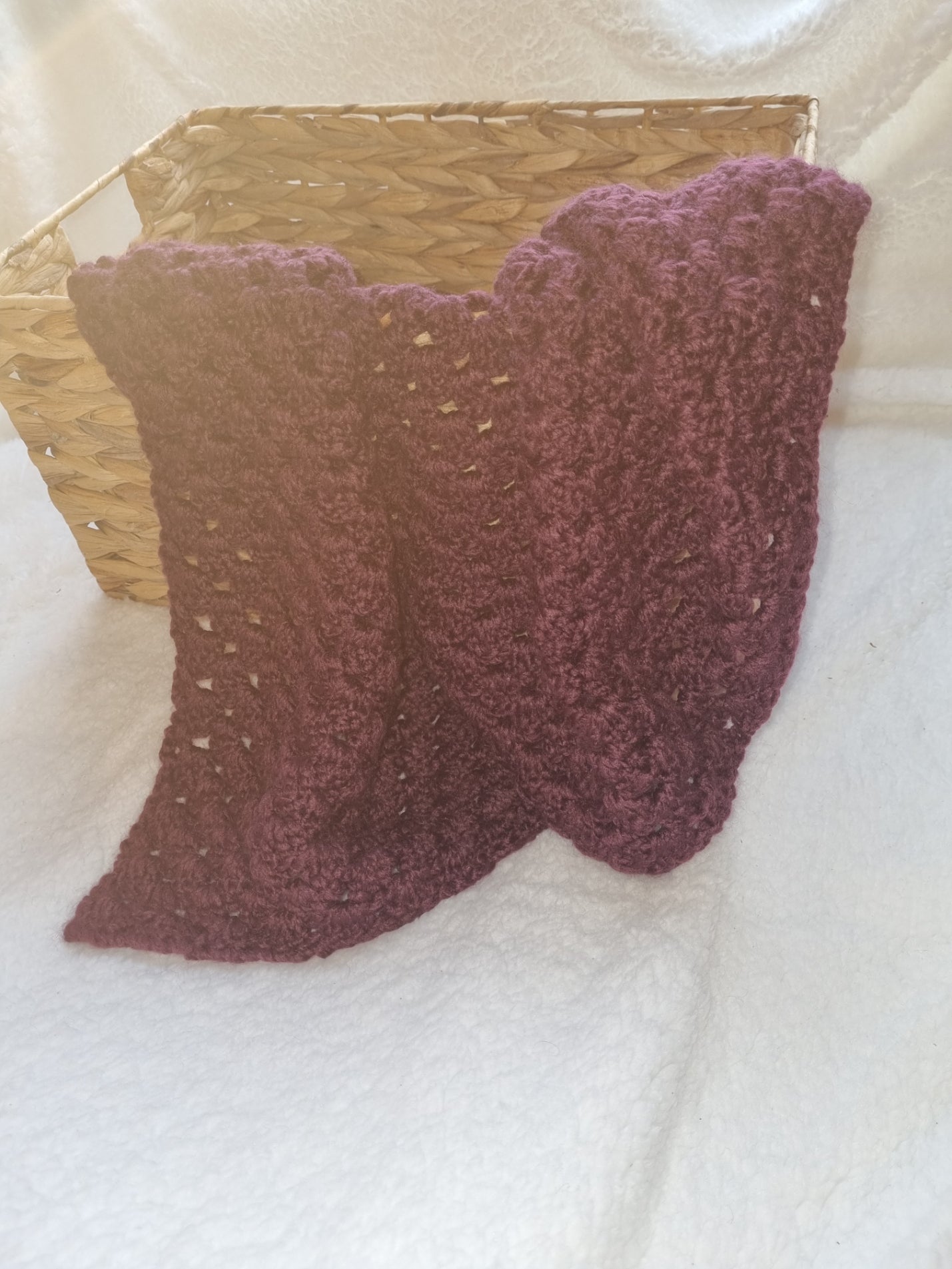 Purple bed runner blanket