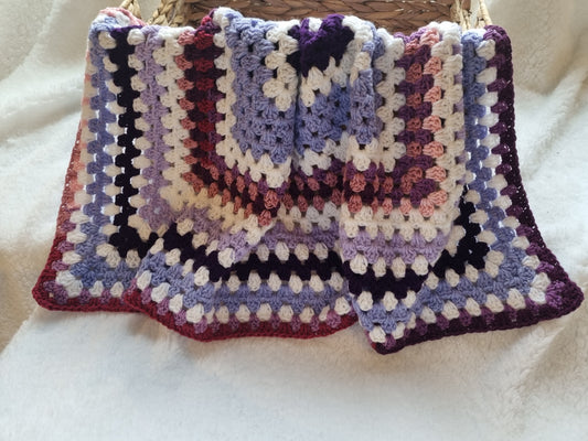 Shades of purple granny square